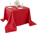 Cupuamon Square Tablecloth 90x90 inch Washable Polyester Fabric Table Cloth for Wedding Party Dining Banquet Decoration（90x90,Red）