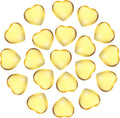 PATIKIL 20 Pcs Natural Heart Shaped Crystal Stone, 0.6 Inch Mini Polished Love Gemstone Crystal, Pocket Rock Engraved Worry Stones for Women Gifts Meditation, Clear Yellow