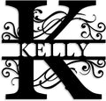 Custom Metal Name Sign | Split Letter Monogram Wall Decor | Personalized Family Name Sign | Personalized Anniversary Wedding Gift | Outdoor Metal Art | Housewarming Gift