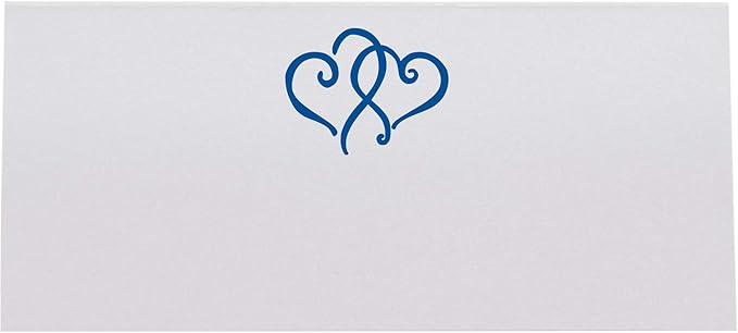 Linked Hearts Printable Place Cards, Royal Blue (Choose Color), Set of 60 (10 Sheets), Laser & Inkjet Printers - Wedding, Party, Dinner, and Special Events - Made in the USA