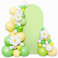 LEBENGURU Upgraded 7.2FT Wedding Arch Cover, Green Spandex Fitted Arch Backdrop Cover, Round Top Chiara Stand Covers for Birthday Party Baby Shower Banquet Balloon Décor