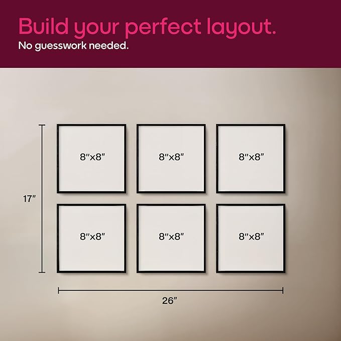 Mixtiles Official - Custom Photo Tiles - Personalized Printed Photos - Magnetic Wall Frames - Adhesive Sticker, No Nails - Various Sizes and Frames - 8x8-tiles-Tile - Frameless