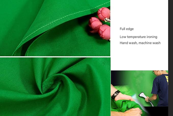Green Screen Backdrop 10x7ft Photo Backdrop Chromakey Muslin Portrait Green Backdrop for PS Keying/Video Creation/Studio Portrait Shoots
