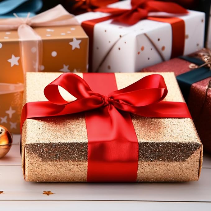 4 Inch 25 Yard Wide Satin Ribbon Red, Solid Fabric Large Ribbon Roll for Cutting Ceremony Wedding Opening Party Decoration, Chairs, Sewing, Festival Pageant Sashes