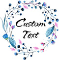 Custom Stickers for Weddings, Birthdays & Businesses - Personalized Labels with Your Logo - Waterproof, Fade and Heat Resistant - Pack of 100-1000 (Wreath L, 2.5 Inch)