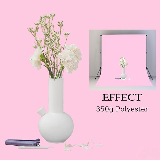 5x7FT Pink Backdrop for Screen Photography, High-end Polyester Photo Background for Photoshoot, Party, Video