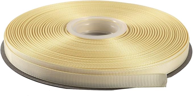 ITIsparkle 3/8" Inch Grosgrain Ribbon 50 Yards-Roll Set for Gift Wrapping Scrap Books Party Favor Hair Braids Baby Shower Decoration Cake Decoration Floral Arrangement Craft Supplies, Ivory Ribbon