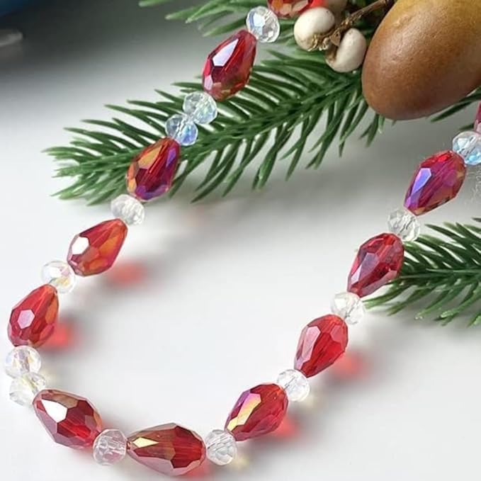 50pcs 10x15mm Teardrop Crystal Glass Beads for Jewelry Making, Faceted Vertical Hole Teardrop Glass Spacer Beads for Wind Chimes Bracelet Earring Necklace DIY Craft(Silver)
