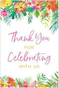 Andaz Press Extra Large Wedding Easel Board Party Sign, 12x18-inch, Tropical Leaves Plants Flowers, Thank You for Celebrating With Us, 1-Pack