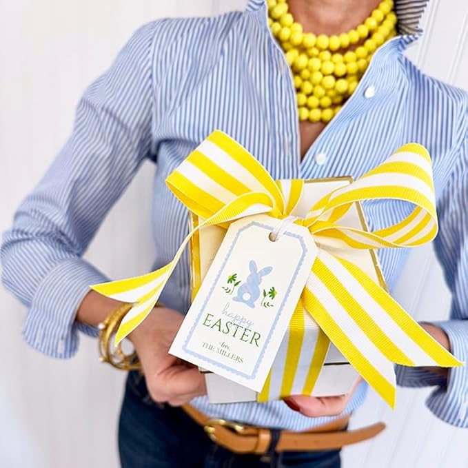 Personalized Gift Tags, Thank You Tags for Wedding Birthday Business Party Favors, Custom Hang Tags with Your Text and String, 2 X 3.75 Inch (Wreath Pattern 8)