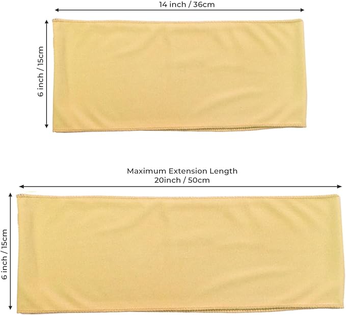 MDS Pack of 250 Spandex Chair Sashes Bows Elastic Stretch Dining Chair Bands Ties Without Slider Buckle Universal fits for Wedding Baby Shower Birthday Party Banquet Event Decoration - Gold