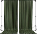 AK TRADING CO. 10 feet x 10 feet Olive IFR Polyester Backdrop Drapes Curtains Panels with Rod Pockets - Wedding Ceremony Party Home Window Decorations