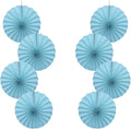 Blue Graduation Party Decor,Baby Blue Party Decorations,Christmas Baby Shower Decorations,Under The Sea Decorations,Blue Bachelorette Party 12in Hanging Paper Fans 30 Color DIY Set (Light Blue)