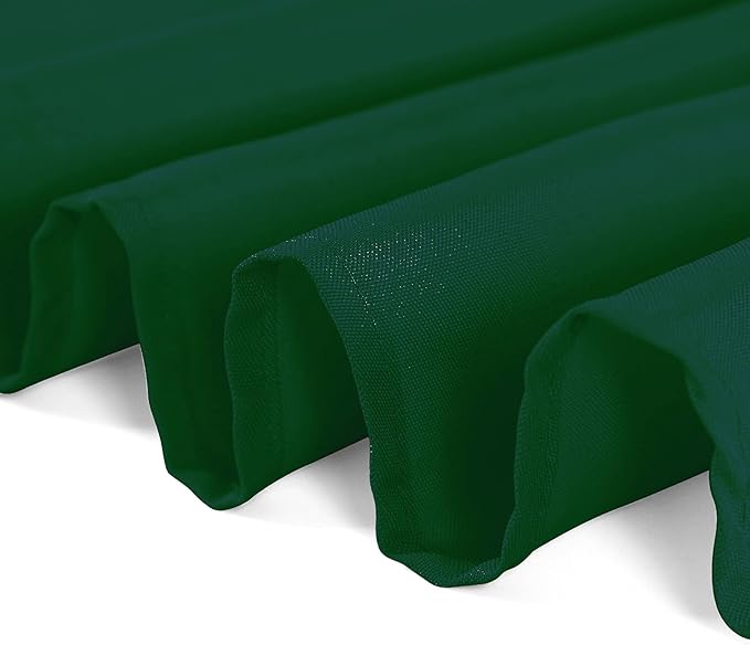 108 inch Round Tablecloth Washable Polyester Table Cloth Decorative Table Cover for Wedding Party Dining Banquet（108 inch, Hunter）