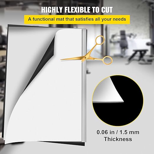 VEVOR Dance Floor, 6.6x23ft Dance Floor Roll, 0.06in Thick PVC Vinyl Dance Floor, Black/White Reversible Portable Dance Floor, Non-Slip Dance Flooring, Ballet Dance Floor for Jazz, Pop, Lyrical Style