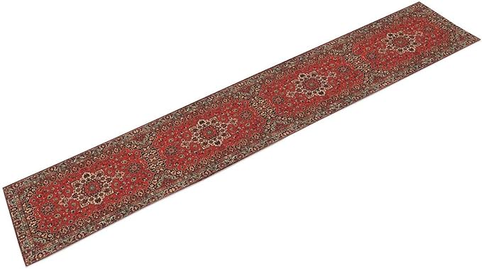 Vintage Boho Red Table Runner,Elegant Mid Century for Home Farmhouse Kitchen Table Dining Coffee Room Garden Party Wedding Decor 13x72in