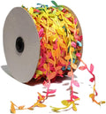 BASOKAN Colorful Rainbow Leaves Leaf Ribbon Trim Rope - 20 Yards - for Garland DIY Crafts and Party Wedding Home Decorations