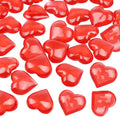 Fangoo 110 Pieces Red Acrylic Heart Red Heart Gems for Valentine's Day Decorations Vase Filler Table Scatter Engagement Wedding Home Decorations(Bright Red, 8OZ)