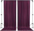 AK TRADING CO. 10 feet x 10 feet Eggplant Purple Polyester Backdrop Drapes Curtains Panels with Rod Pockets - Wedding Ceremony Party Home Window Decorations