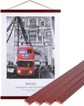 Magnetic Poster Hanger, 8x10 8x20 8x11 Poster Frame Wood Wooden Magnet Print Posters Dowel Scroll Hanger Hangers Hanging Kit for Walls Map Canvas Artwork (Mahogany, 8")