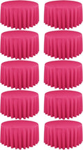 10 Pack Hot Pink Round Tablecloths 120 Inch, Circle Bulk Washable Linen Polyester Tablecloth, Table Cloth Cover for Wedding Buffet Party Banquet Reception Restaurant and Camping