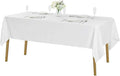 Rectangle Tablecloth 60x102 inch Washable Polyester Fabric Table Cloth for Wedding Party Dining Banquet Decoration（60x102, White）