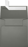 LUXPaper Square Invitation Envelopes | Peel & Press | 4" x 4" | Smoke Gray | 80lb. Text | 50 Qty