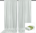 2 Panels Silver Backdrop Curtain, 10 x 7 Feet Background Curtains for Parties, Weddings, Baby Showers, Bachelorette Halloween, Christmas Birthday Party Photoshoot Backdrop Curtains Decorations