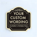 Custom Decorative Outdoor Metal Sign - Personalized Aluminum - Design 2 Black Charcoal 24x24 In - Waterproof Made In USA