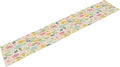 Floral Table Runner, Boho Style Watercolor Flower Green Leaf Plant Rectangle Table Decoration for Dining, Party, Holiday,13in（33cm） W * 90in（229cm） L