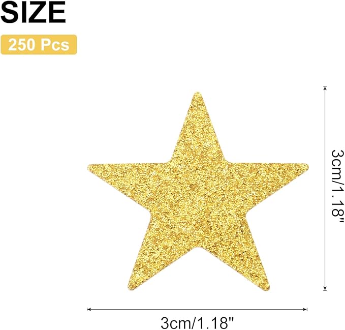 MECCANIXITY 250Pcs Heart Confetti Glitter Confetti Table Confetti Decor for Party Wedding Festival Decorations,1.18x1.18Inch,Light Gold