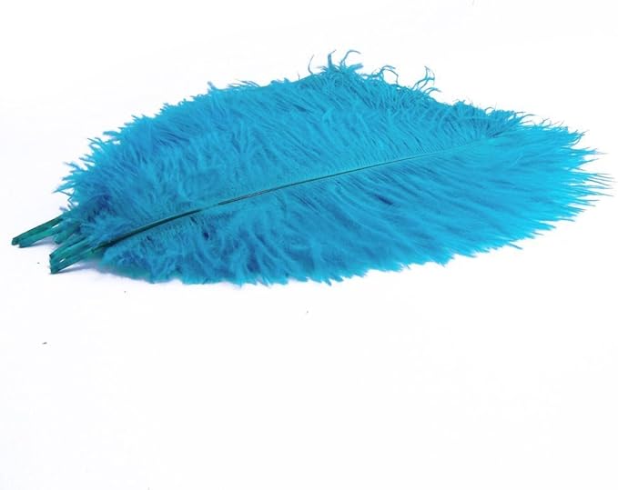KOLIGHT® 40pcs 12''~14''(30~35cm) Natural Ostrich Feathers for DIY Home Wedding Party Office Decoration (Sky-blue)