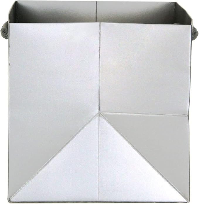 Silver Paper Gift Bags Small Square Bottom Kraft Cardboard Paper Bag With Handles for Baby Shower, Wedding, Birtyday Party (Silver Grey, 6 x 6 x 6 in, 10 Pcs)