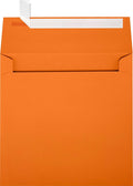 LUXPaper Square Invitation Envelopes | Peel & Press | 6 1/2" x 6 1/2" | Mandarin Orange | 80lb. Text | 50 Qty