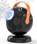 Joyfuture Automatic Bubble Machine, Black Bubbles Blower for Kids, Toddlers - 360° Rotation, 75° Adjustment, with LED Light - Gifts for Boys, Girls, Outdoor, Birthday, Party