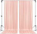 AK TRADING CO. 10 feet x 8 feet IFR Polyester Backdrop Drapes Curtains Panels with Rod Pockets - Wedding Ceremony Party Home Window Decorations - Blush Pink