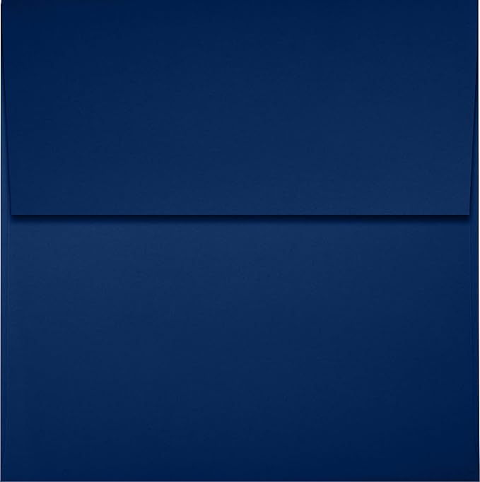 LUXPaper Square Invitation Envelopes | Peel & Press | 4" x 4" | Navy Blue | 80lb. Text | 50 Qty