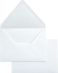 PONATIA 50PCS A7 Euro Flap Envelopes, 5.25 x 7.25'' White Envelopes for Weddings Invitations, Photos, Postcards, Greeting Cards, Christmas Gift Cards, Acrylic Mailing (White (No Liner)