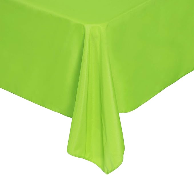 Rectangle Tablecloth 60x102 inch Washable Polyester Fabric Table Cloth for Wedding Party Dining Banquet Decoration（60x102, Apple Green）