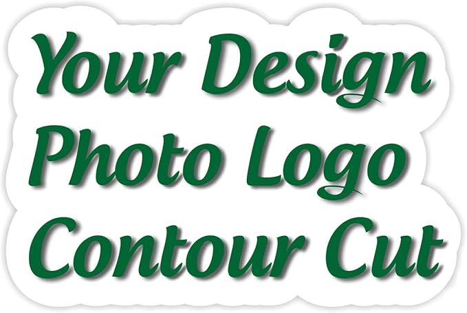 110 Custom Personalized Stickers Labels Cut to Graphic Waterproof Vinyl Made USA, Any Text, Image, Logo 3 in.