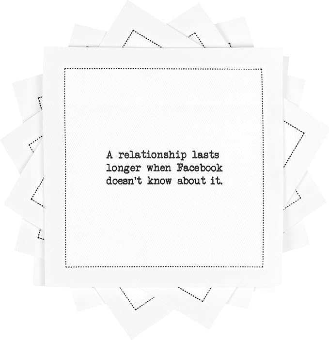 Five Star White Cotton Cocktail Napkins, Beverage & Bar Napkins - 4.5" x 4.5" (50 Pack)