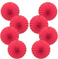 Red Birthday Decorations,DIY Red Paper Fans Hanging Decoration ,Party Supplies Party Fans 12in, Wedding Graduation Events Accessories 30 Color DIY Set （Red）