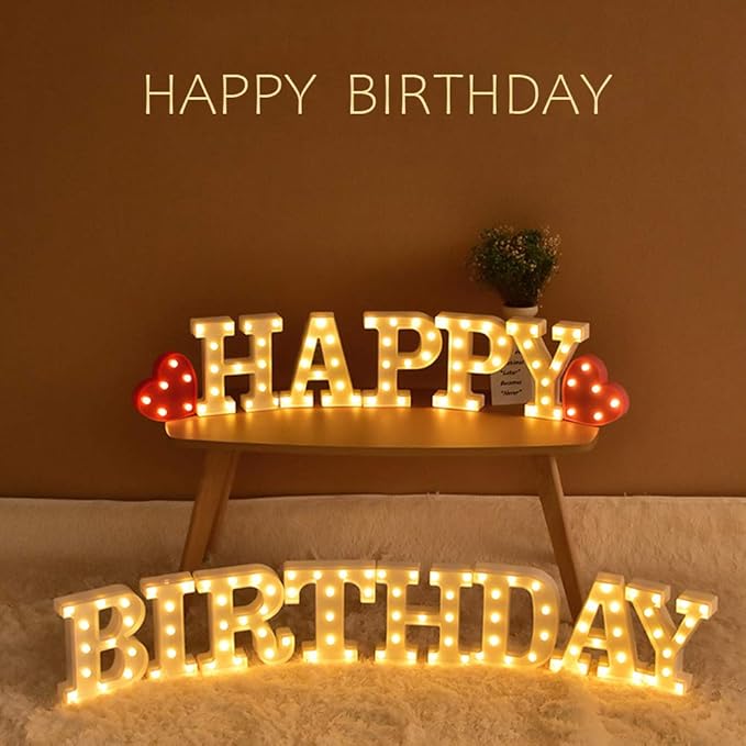 MUMUXI Marquee Light Up Letters | Large Light Up Numbers | Battery Powered and Bright with Every Letter of The Alphabet | for Wedding, Birthday, Party, Celebration, Christmas or Home Decoration (4)