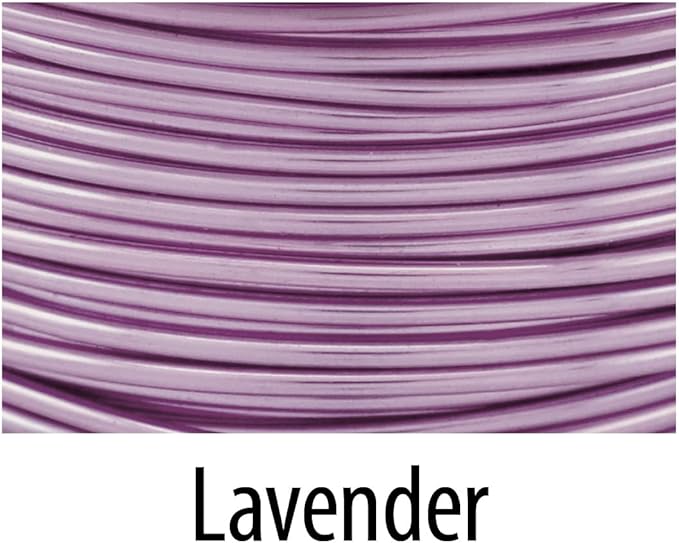 Artistic Wire, 22 Gauge Tarnish Resistant Colored Copper Craft Jewelry Wrapping Wire, Lavender, 15 yd