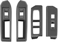 4pcs Carbon Fiber Style Front Rear Doors Window Glass Lift Switch Panel Cover Decorative Sticker Protection Car Interior Accessories for Toyota Tacoma 2024 2025 KT05