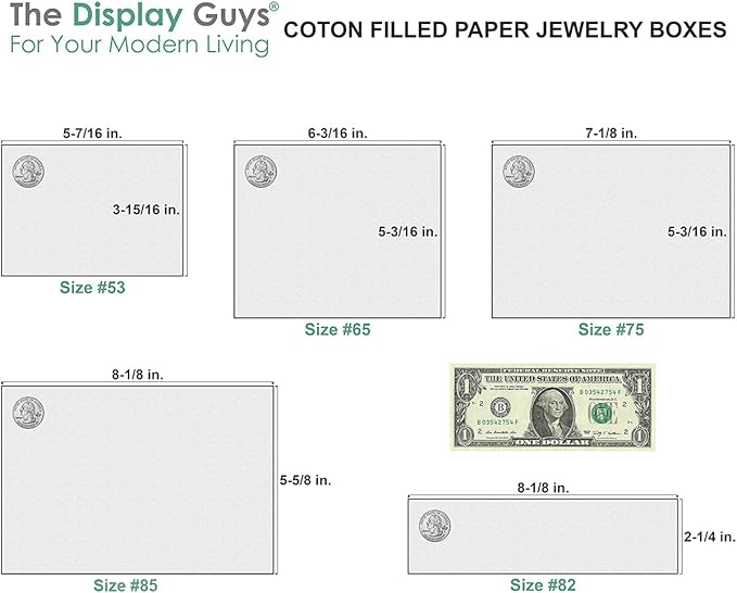 TheDisplayGuys - 25-Pack #53 Kraft Paper Cardboard Gift Boxes/Jewelry Cases w. Cotton Padding & Lid - Pearl Teal - (5.4" x 3.9" x 1.0")