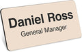 My Sign Center Magnetic Almond Black Name Tags, Personalized - 1.5x3 Inches, Durable Engravable Impact Material, Made in USA