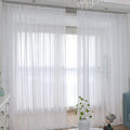 Window Ivory Sheer Curtains 95 Inches Long 2 Panels Sheer Curtain Basic Rod Pocket Panel for Bedroom Children Living Room Yard Kitchen (Ivory, 52" W x 95" L | 2 pcs)