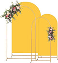 Metal Arch Backdrop Stand and Cover Set, 8FT, 6.6FT Party Backdrop, Easy to Assemble, Backdrop Stand for Parties, Birthday, Baby Shower