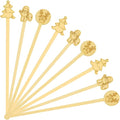 60PCS Bamboo Coffee Stirrers 6.9 inch Biodegradable Disposable Drink Stirrers，Suitable for Christmas Office Lounge Milk Cocktail Tea (Mix)